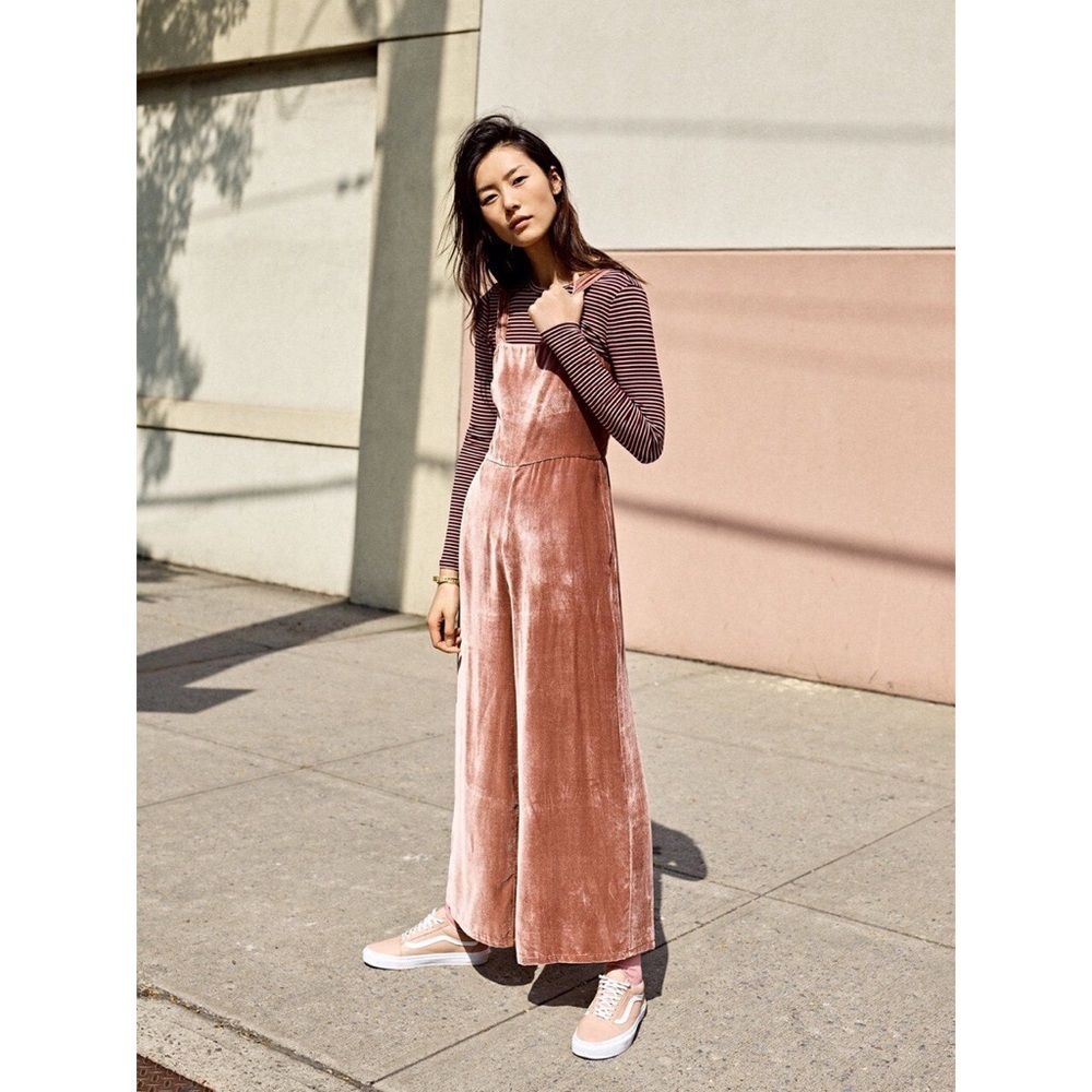 •MADEWELL• Crushed Velvet Wide Leg Jumpsuit